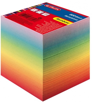Bloc notite color 9 x 9 x 9 cm, 800 file cucubeu Herlitz