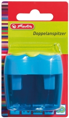 Ascutitoare plastic dubla, bicolora, diverse modele, Herlitz