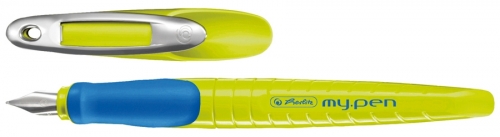 Stilou My.Pen, penita M, lemon/albastru intens Herlitz