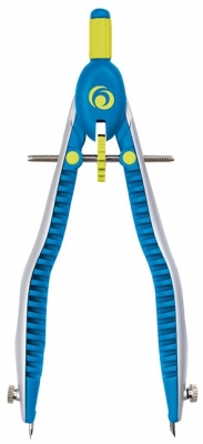 Compas My.Pen cu sistem setare rapida albastru inchis/lime Herlitz