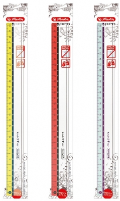 Rigla plastic 30 cm My.Pen, diverse modele, Herlitz