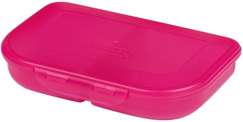 Cutie sandwich plastic, 2 compartimente, roz, Herlitz