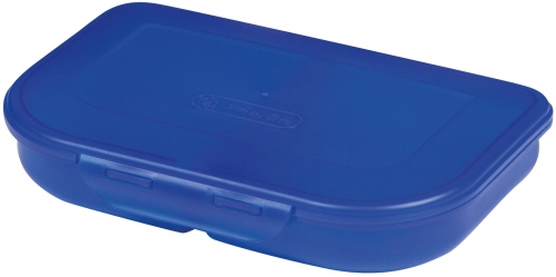 Cutie sandwich plastic, 2 compartimente, albastra, Herlitz