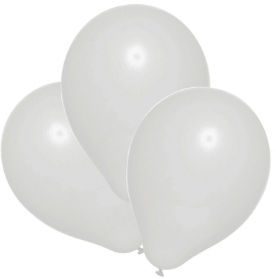 Baloane albe helium biodegradabile 25 buc/set Herlitz