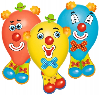 Baloane funny clowns 6 buc/set Herlitz