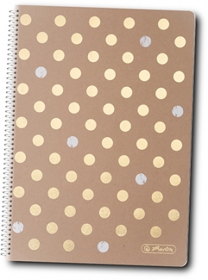 Caiet cu spira A4, 80 file, matematica, Pure Glam Herlitz