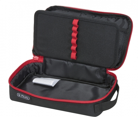 Penar tip etui 2 Go, culoare negru/rosu, Herlitz