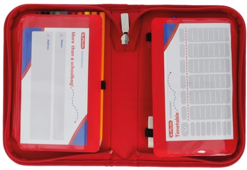 Penar echipat 31 piese, cu 2 clape, motiv Cute Animals Zebra, Herlitz 