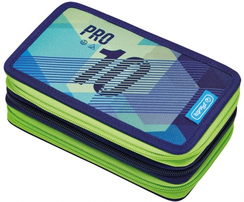Penar echipat 31 piese, cu 3 fermoare, motiv Green Goal, Herlitz 