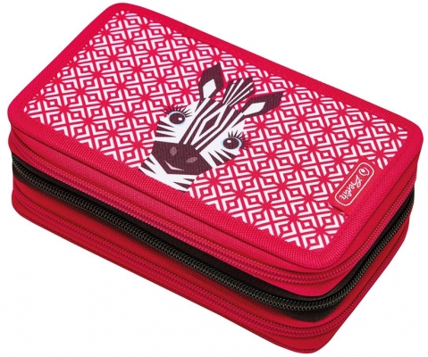 Penar echipat 31 piese, cu 3 fermoare, motiv Cute Animals Zebra, Herlitz 