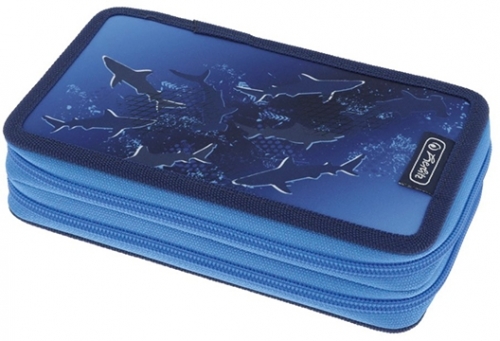 Penar echipat, 23 piese, cu 2 fermoare, Deep Sea, Herlitz