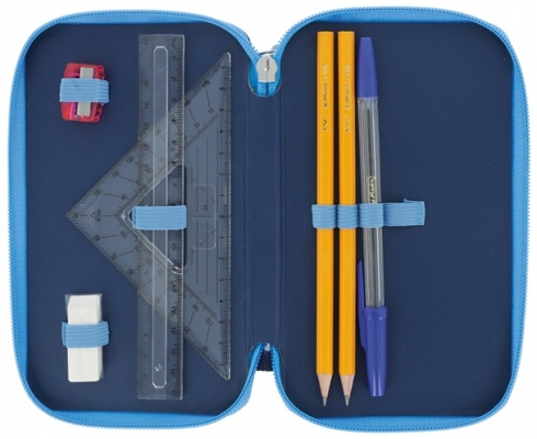 Penar echipat, 23 piese, cu 2 fermoare, Deep Sea, Herlitz