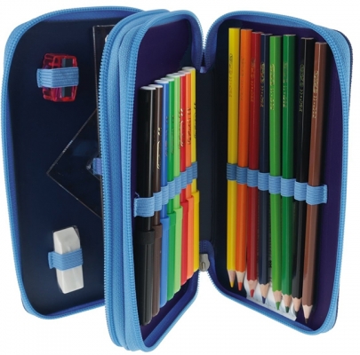 Penar echipat, 23 piese, cu 2 fermoare, Deep Sea, Herlitz