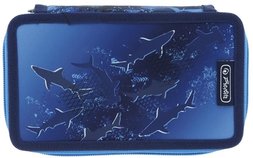 Penar echipat, 23 piese, cu 2 fermoare, Deep Sea, Herlitz