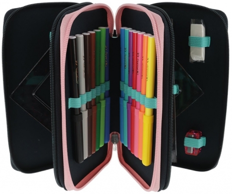 Penar echipat, 31 piese, 3 fermoare, Fancy Peacock, Herlitz