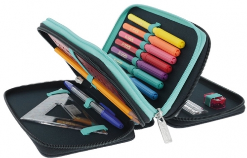 Penar echipat, 31 piese, 3 fermoare, Sweet Jungle, Herlitz