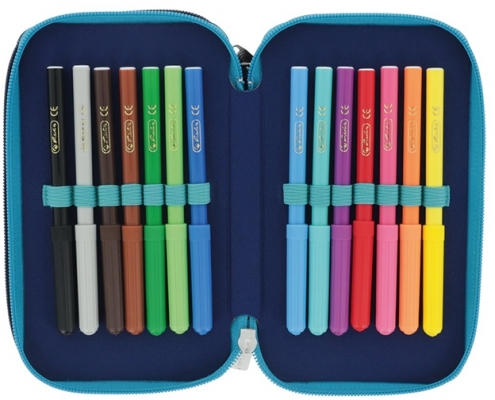 Penar echipat, 31 piese, 3 fermoare, Deep Ocean, Herlitz