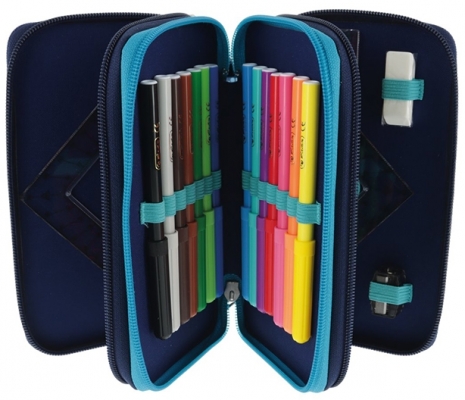 Penar echipat, 31 piese, 3 fermoare, Deep Ocean, Herlitz