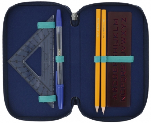 Penar echipat, 31 piese, 3 fermoare, Deep Ocean, Herlitz