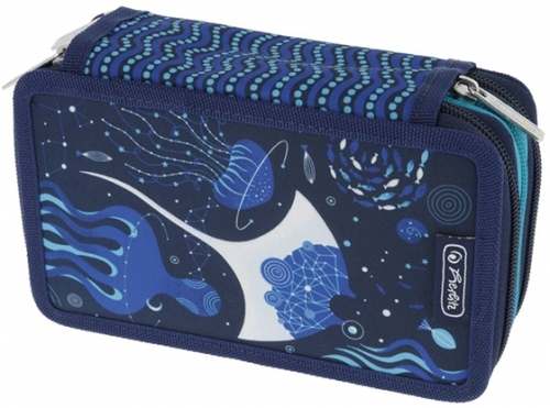 Penar echipat, 31 piese, 3 fermoare, Deep Ocean, Herlitz