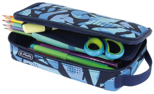Penar tip etui 2 Go, Camo, albastru, Herlitz