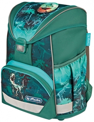 Ghiozdan echipat Ultralight Plus, Green Rex, Herlitz