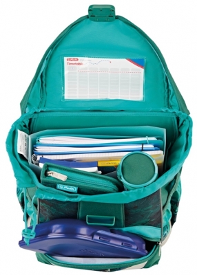 Ghiozdan echipat Ultralight Plus, Green Rex, Herlitz
