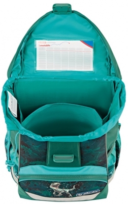 Ghiozdan echipat Ultralight Plus, Green Rex, Herlitz