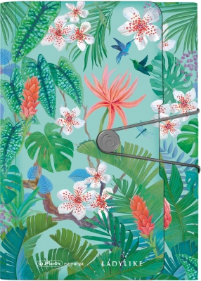Mapa Herlitz, A4, PP Easy, orga to go, 12 compartimente, motiv Ladylike Jungle