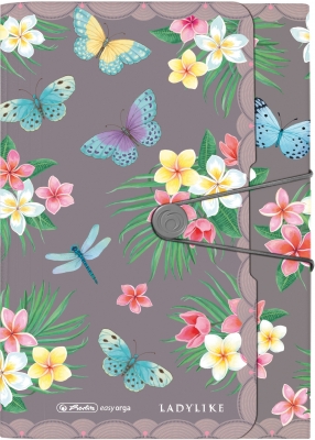 Mapa Herlitz, A4, PP Easy, orga to go, 12 compartimente, motiv Ladylike Butterfly