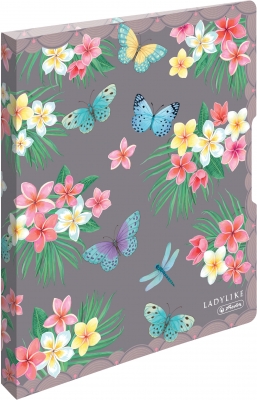 Caiet mecanic Herlitz A4, 2 inele, 25 mm, motiv Butterfly