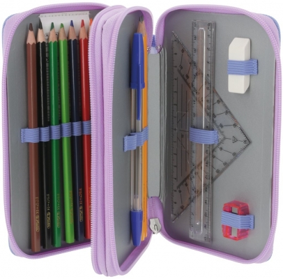 Penar echipat 2 compartimente 23 piese, Herlitz, motiv Mystic Mermaid