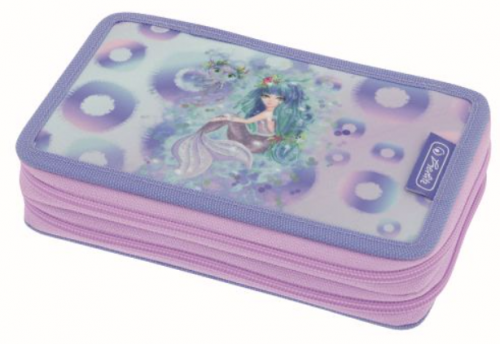 Penar echipat 2 compartimente 23 piese, Herlitz, motiv Mystic Mermaid