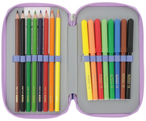 Penar echipat 2 compartimente 23 piese, Herlitz, motiv Mystic Mermaid