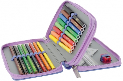 Penar echipat 2 compartimente 23 piese, Herlitz, motiv Mystic Mermaid