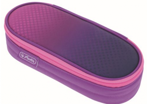 Penar tip etui Dip Dye, oval, Herlitz, culoare mov/roz