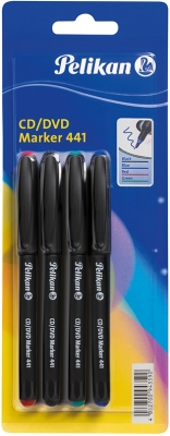 Marker 441 CD/DVD 4 buc/set Pelikan