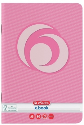 Caiet A5, 80 file, dictando, Rainbow, diverse modele, Herlitz