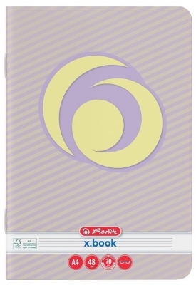 Caiet A4, 48 file, dictando, Rainbow, Herlitz, diverse modele