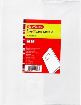 Coperta carte 49 x 22.6 cm transparenta 25 buc/set Herlitz