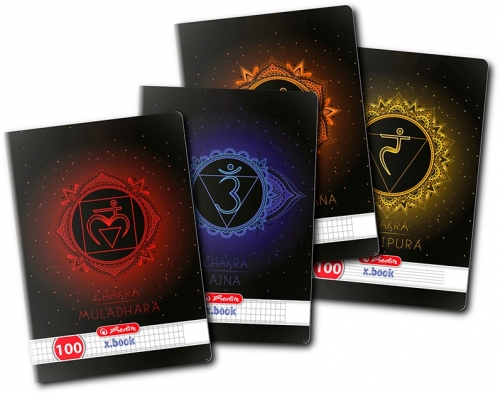 Caiet A4, 100 file, matematica, Chakra, diverse modele, Herlitz