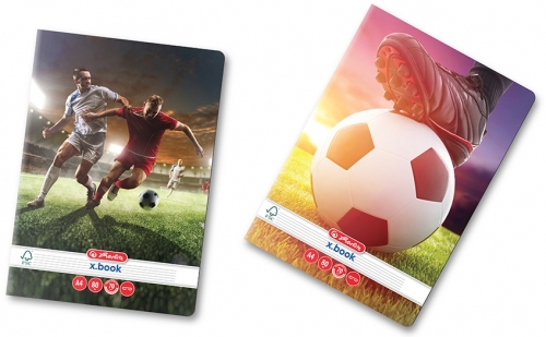 Caiet A4, 80 file, dictando, Fotbal, diverse modele, Herlitz 