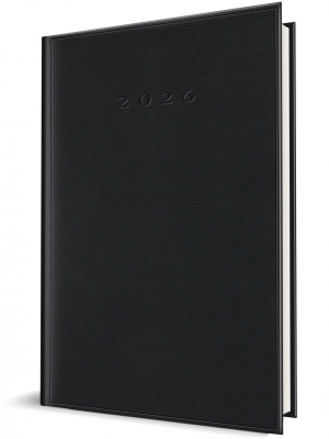 Agenda Herlitz datata 2026, A5, 352 pagini, culoare negru