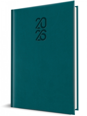 Agenda Herlitz datata 2026, A5, 352 pagini, Tucson, culoare albastru petrol