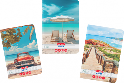 Caiet A4, 60 file, dictando, Summer, Herlitz, diverse modele