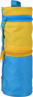 Penar tip etui rotund Herlitz, 2 feromoare, culoare albastru/galben 