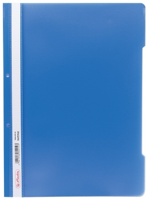 Dosar sina A4 PP, perforat albastru, Herlitz