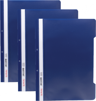 Dosar sina A4 PP, perforat bleumarin, Herlitz, 50 buc/set