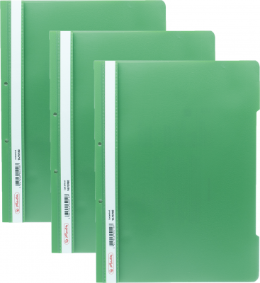 Dosar sina A4 PP, perforat verde pal, Herlitz, 50 buc/set