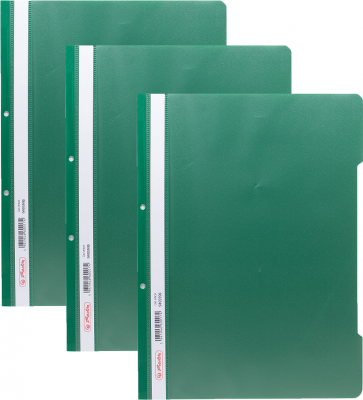 Dosar sina A4 PP, perforat verde, Herlitz, 50 buc/set